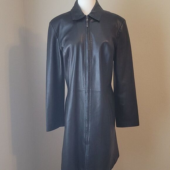 Vintage Marcel Kassini leather coat. Large - Picture 1 of 14